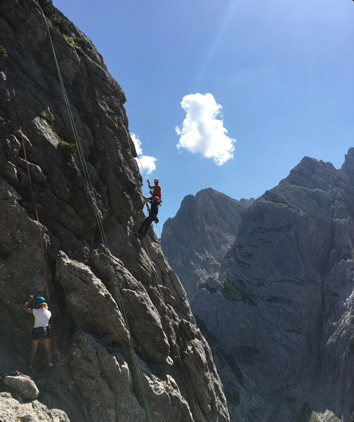 Gemeinsame Klettertour der Klettergruppe Breitensport | © Margret Räcke 