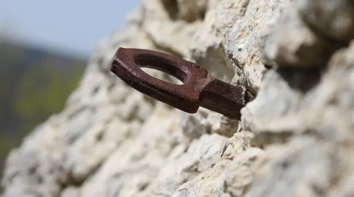 Alter Schlaghaken am Reußenstein, Schwäbische Alb. | © DAV/Steffen Reich