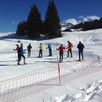 Grundlagenübungen und Gruppenbild in Lavazè